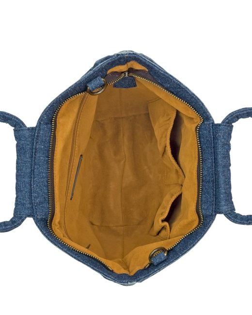Patricia Nash Blue Ossi Medium Woven Satchel