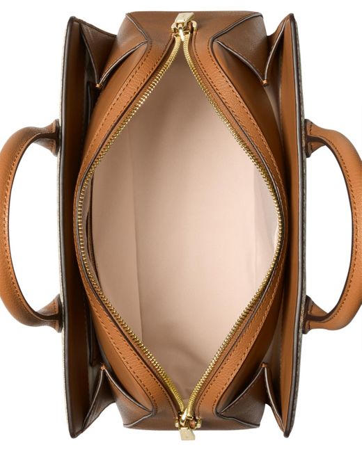 Michael Kors Brown Michael Laila Small Monogram Satchel