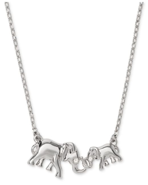 Kate Spade White Cubic Zirconia Dear Mom Pendant Necklace