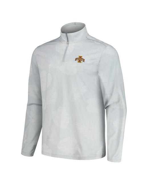 Tommy Bahama Gray Iowa State Cyclones Delray Frond Islandzone Half-zip Jacket for men