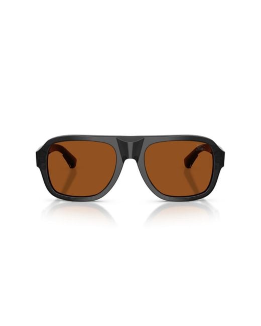 Burberry Brown Pilot Sunglasses for men