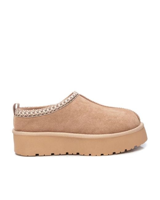 Xti Natural Suede Slippers By