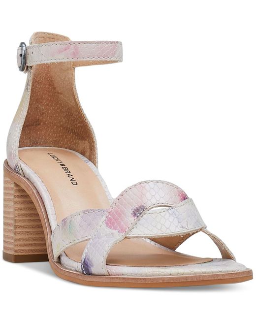 Lucky Brand Sarwa Anklestrap Dress Sandals in Metallic Lyst