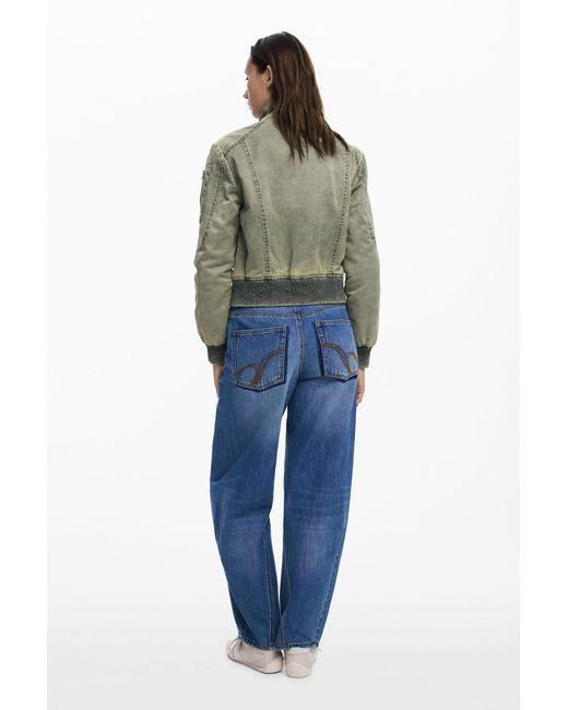 Desigual Green Short Jacket