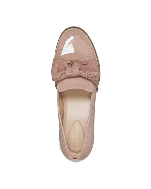 Bandolino Brown Lindio Bow Slip On Tailored Loafers