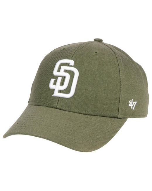 47 Brand Green San Diego Padres Olive Mvp Cap for men