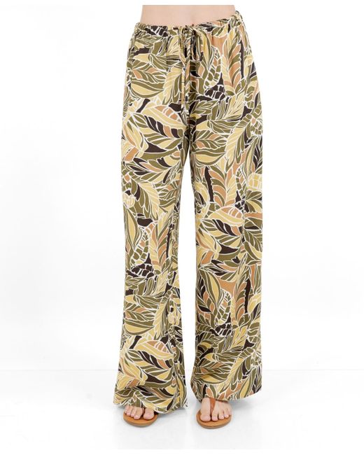 Fever Natural Allover Printed Drawstring Pants
