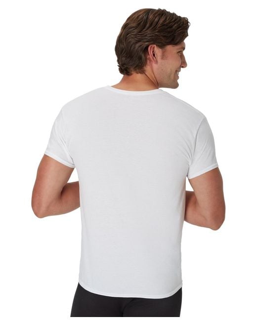 Hanes White Ultimate V-neck Undershirt for men
