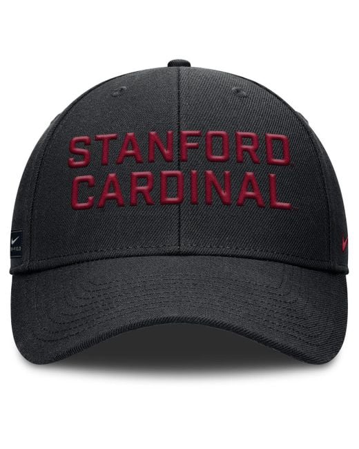 Nike Black Stanford Cardinal Rise Practice Adjustable Hat for men