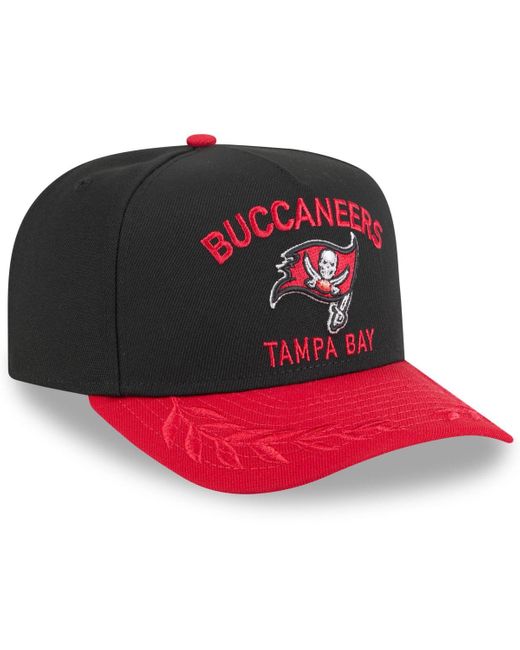 KTZ Black/red Tampa Bay Buccaneers 2025 Nfl Draft A-frame 9fifty Snapback Hat for men