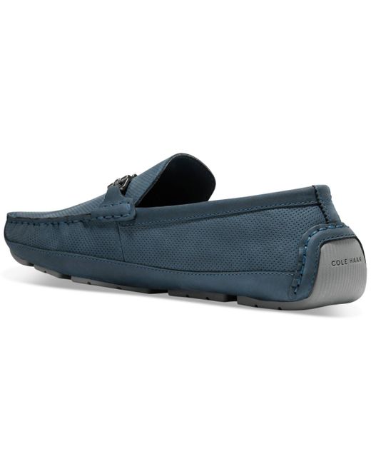 Cole Haan Blue Wyatt Nubuck Bit Driver for men