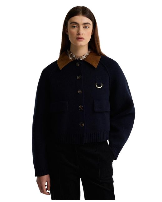 Barbour Black Alverstone Button-front Knit Jacket