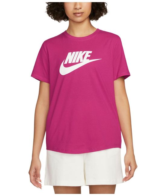 Nike Pink Sportswear Essentials Logo T-shirt