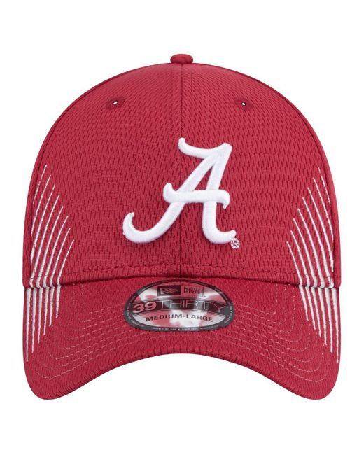 KTZ Red Alabama Tide Active Slash Sides 39thirty Flex Hat for men
