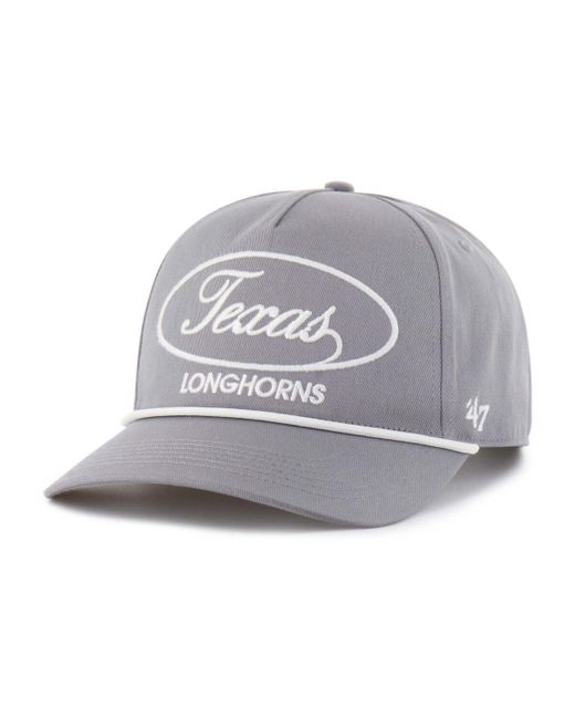 '47 Gray Texas Longhorns Contemporary Basics Foundational Rope Hitch Adjustable Hat for men