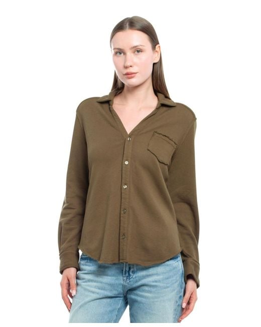 Wilt Green Clothing Button Front Sweatshirt