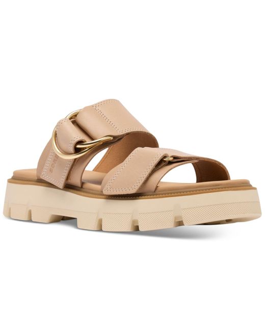 Sorel Metallic Rein Slide Sandals