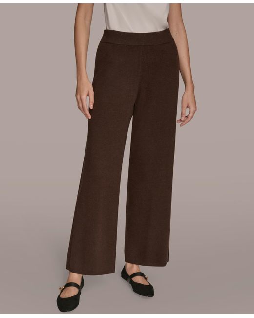 Donna Karan Brown Pull-on Sweater Pants