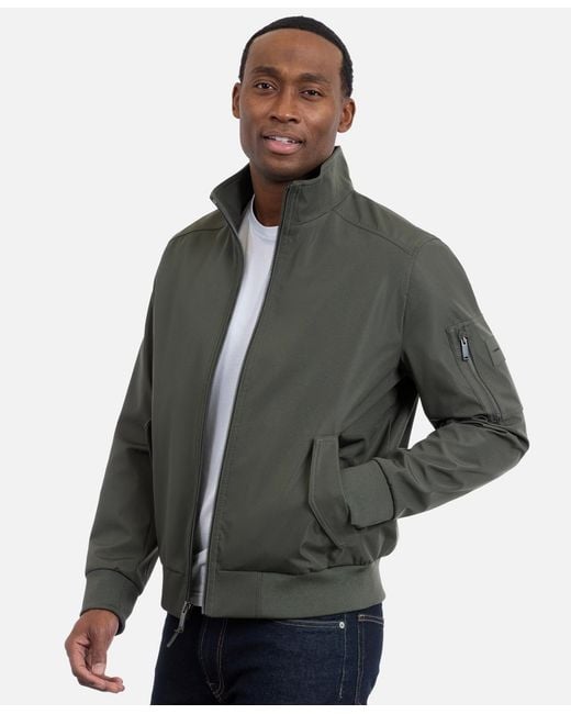 Calvin Klein Gray Ripstop Bomber Jacket for men