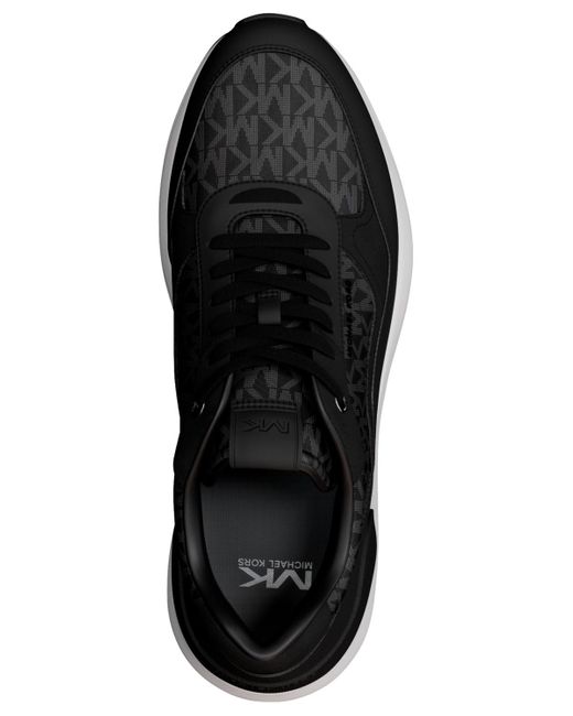 Michael Kors Black Trevor Round-toe Trainer Shoes for men