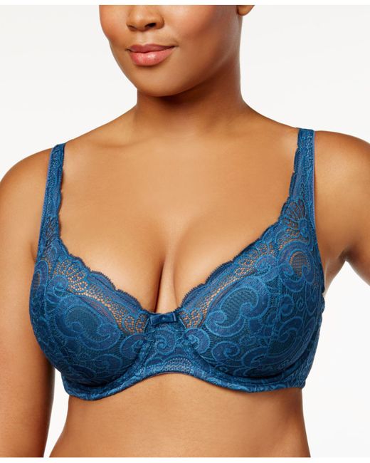 Playtex Love My Curves Lace Bra 4514 in Blue