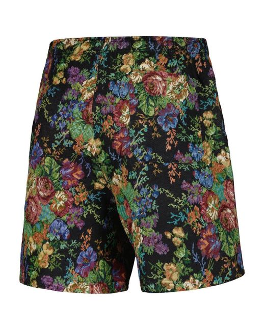 Pleasures Green Atlanta Braves Floral Shorts for men