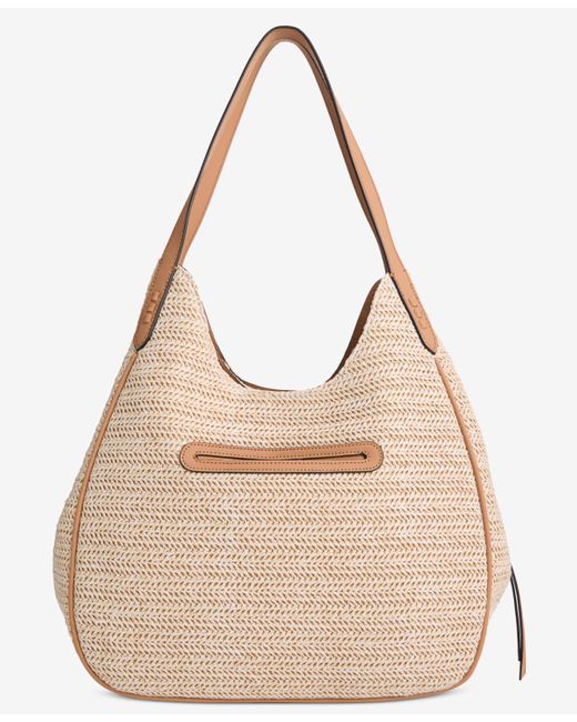 Style & Co. Natural Straw Medium 4-poster Tote