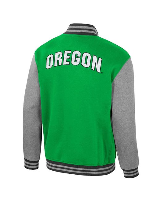 Colosseum Athletics Green Miami Hurricanes Ambi-turner Full-zip Varsity Jacket for men