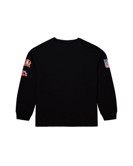 Mitchell & Ness Black Cincinnati Bengals Training Camp Vintage Logos Long Sleeve T-shirt for men