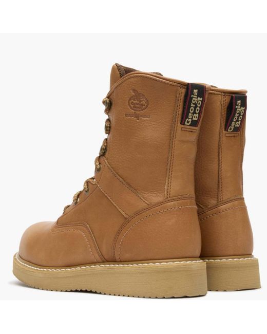 Georgia Boot Brown Wedge Steel Toe Work Boot for men