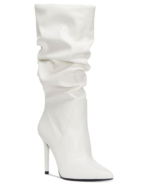 Jessica Simpson White Lyndy Slouch Boots