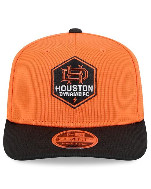 KTZ Orange/black Houston Dynamo Fc 2025 Jersey Hook 9seventy Stretch-snap Hat for men