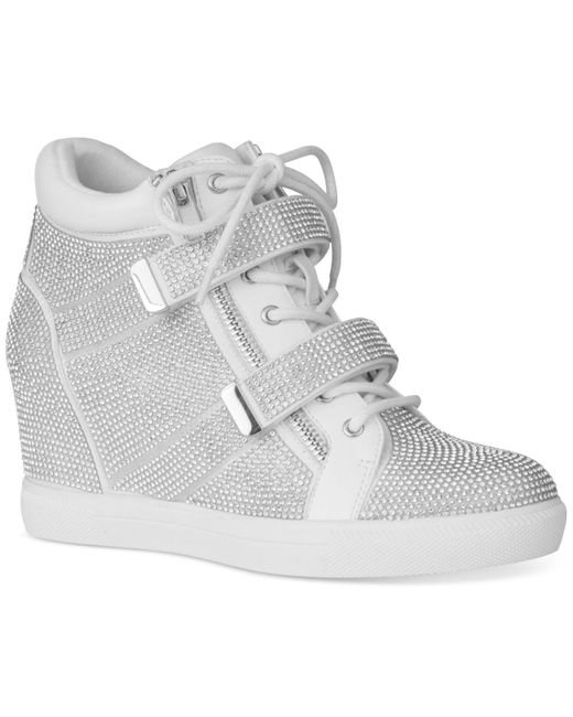 INC International Concepts Gray Debby Wedge Sneakers, Created For Macy's