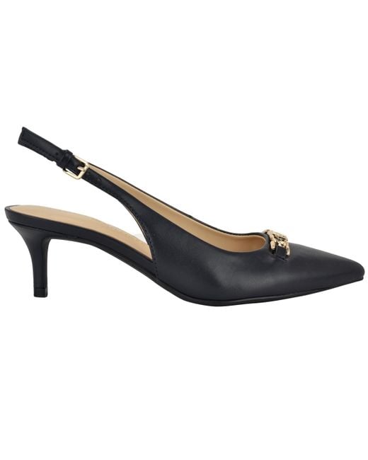 Tommy Hilfiger Blue Tienna Slingback Pointed Toe Pumps
