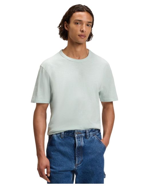 Boss White Boss By Slub Cotton Regular-fit Logo T-shirt for men