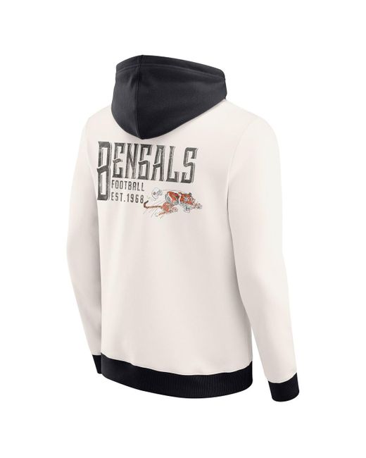 Fanatics White Darius Rucker Collection By Cincinnati Bengals Distressed Graphics Full-zip Hoodie for men