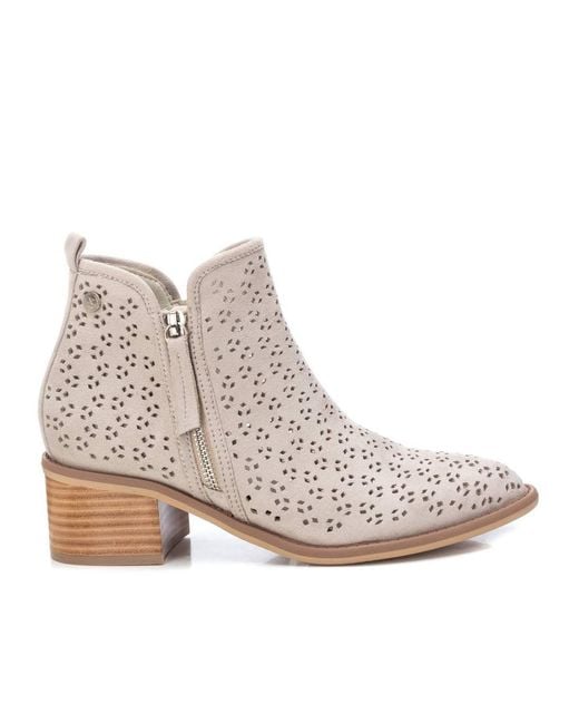 Xti Brown Suede Ankle Booties By