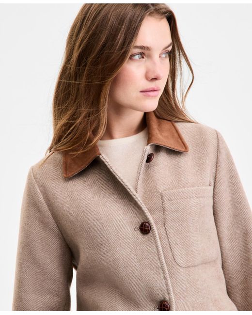 Steve Madden Natural Belted Single-breasted Jacket
