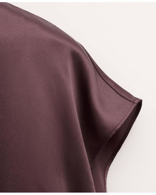 Mango Purple Satin Silk Blouse