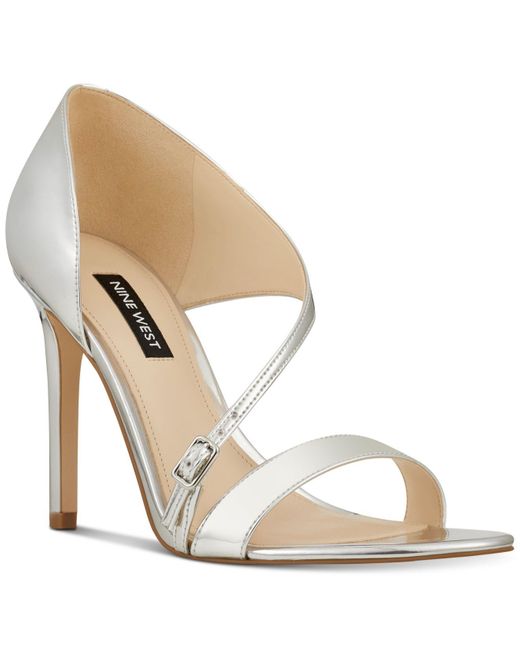 nine west silver sandals