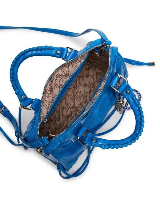 Steve Madden Blue briggs City Zipper Satchel Bag