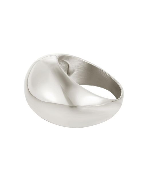 Adornia White Tone Dome Statement Ring