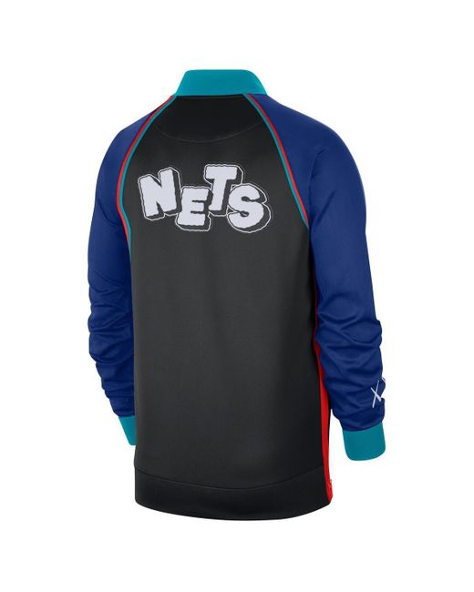 Nike Blue Brooklyn Nets 2023/24 City Edition Authentic Showtime Performance Raglan Full-zip Jacket for men