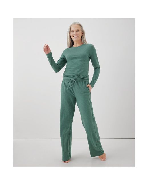 Pact Green Cotton Cool Stretch Lounge Pant