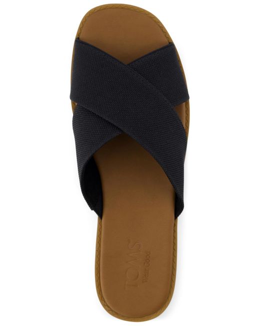 TOMS Black Mae Crossover Open Toe Sandals