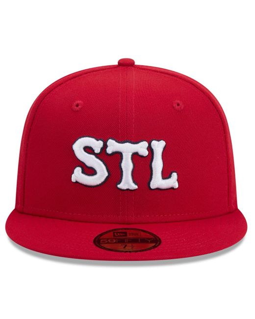 KTZ Red St. Louis Cardinals 2024 City Connect 59fifty Fitted Hat for men