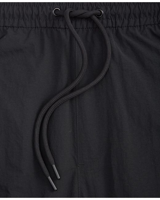 Mode Of One Black Solid Ripstop Shorts for men