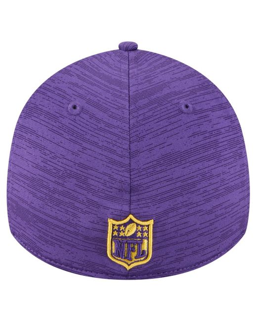 KTZ Purple Minnesota Vikings Stripes 39thirty Flex Hat for men