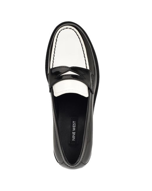 Nine West Black Berg Slip-on Penny Loafers