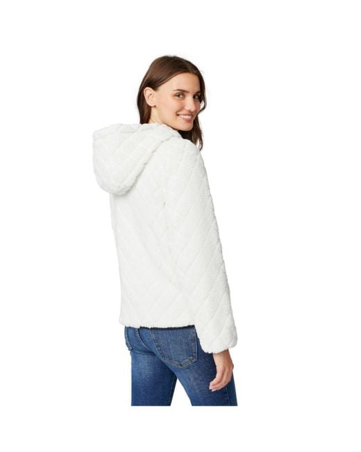 Free Country Blue Hooded Cirrus Quilted Reversible Jacket